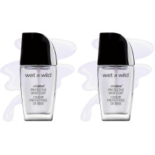 wet n wild Nail Polish Wild Shine, Protective Base Coat, Nail Color (Pack of 2)