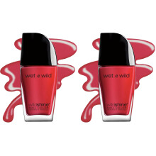 wet n wild Wild Shine Nail Polish, Red Red | Pack of 2