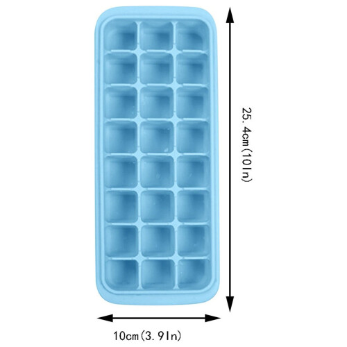 Vassoio per ghiaccio in silicone da 24 cubetti, blu 2