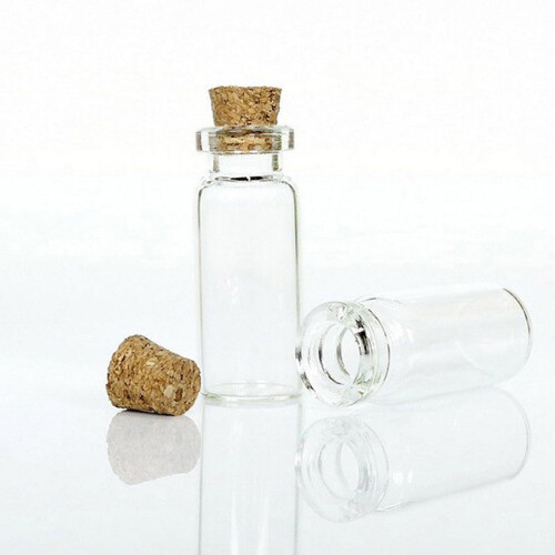Glasfläschchen mit Korken, 4 Stück, 10 ml 1