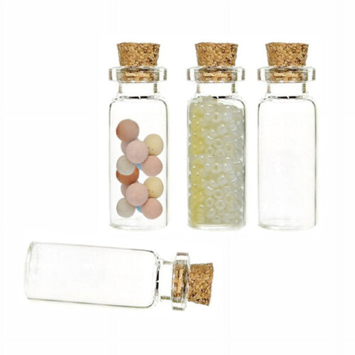 Glasfläschchen mit Korken, 4 Stück, 10 ml 2