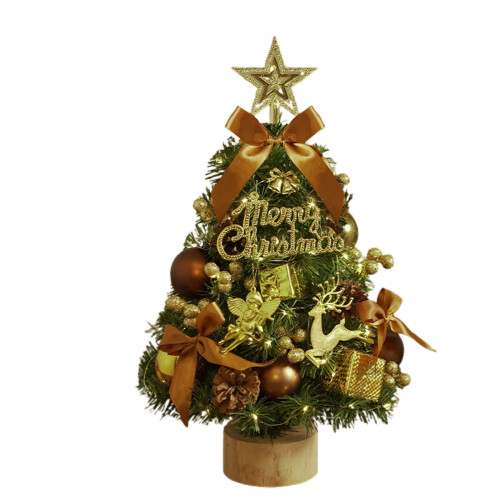 Mini Flocked Christmas Tree with 30 LED Lights, 17.7 in 1