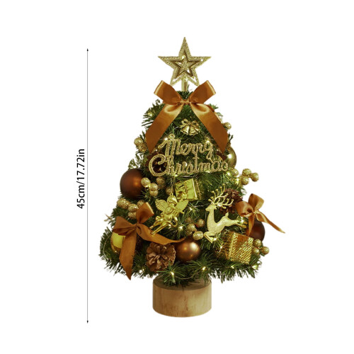 Mini Flocked Christmas Tree with 30 LED Lights, 17.7 in 2
