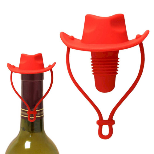 Silikon-Weinstopper im Cowboyhut-Stil, 1 Stück 1