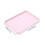 Bandeja retangular de plástico rosa para servir, 24 x 34 cm 3