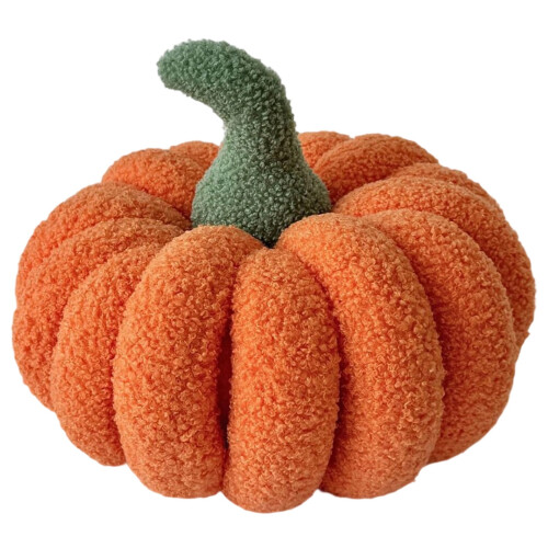 Gewebtes Kürbiskissen 20x15cm Orange Herbstdeko 1