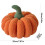 Gewebtes Kürbiskissen 20x15cm Orange Herbstdeko 3