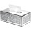 Funda rectangular para caja de pañuelos de cristal plateado 4