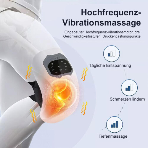 Massage device, knee massager, hot compress, red light vibration, LED touchscreen, 2000 mAh, 3-stage temperature control 1
