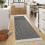 Χαλί για διάδρομο Boho από βαμβάκι 2x7ft – Μαύρο & Λευκό 2