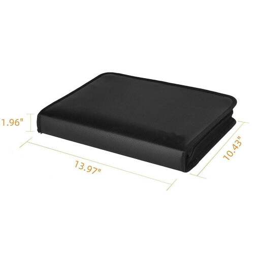 File folder with large capacity and handle, expandable file organizer with 13 compartments, waterproof, foldable, fire-resistant, 3 1