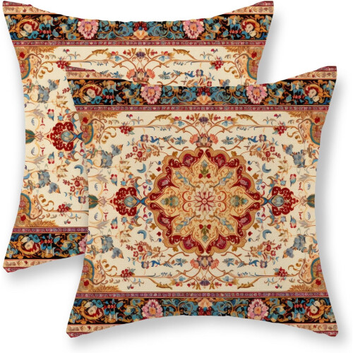 Boho Linne Örngott 40x40 cm Set med 2