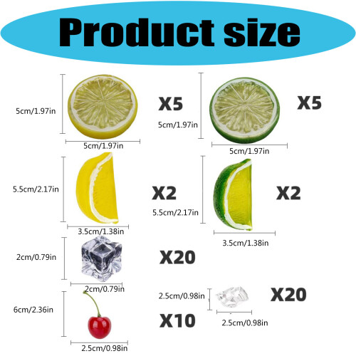 Decorative Lemon And Cherries Fruit Pieces Ideal For Restaurant 2