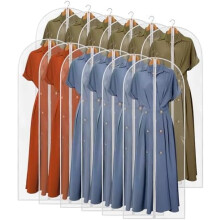 Housses à vêtements suspendues transparentes en PEVA avec fermeture éclair, 40" x 24",