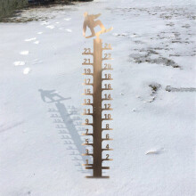 Jauge à neige en métal de 61 cm (24 pouces) - Décoration de jardin extérieur