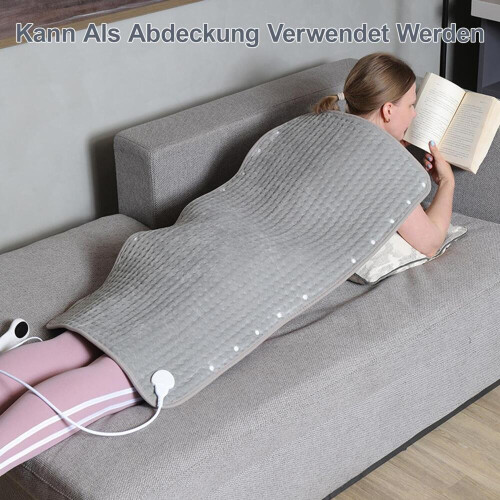 Heating pad, 50x100cm heating mat, under-desk heating pad, 10 temperature settings, timer function, washable, foldable, suitable fo 2