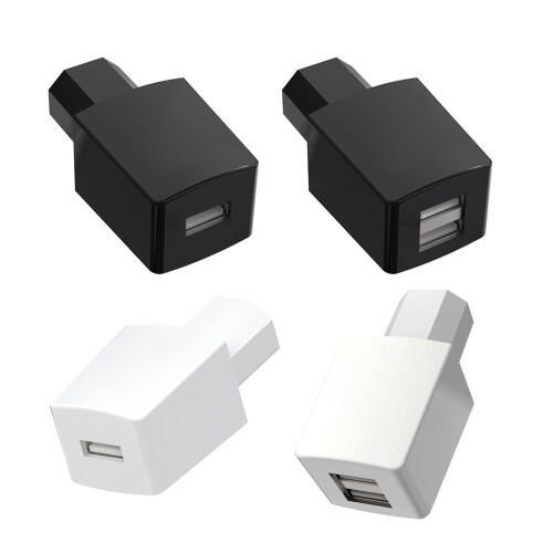 USB-oplaadadapters Waterdicht-Zwarte dubbele USB 2