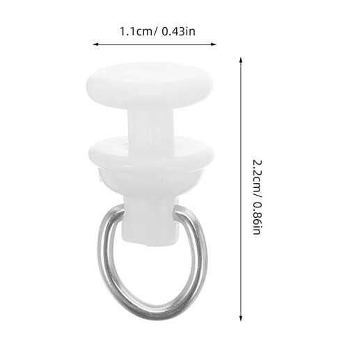 Guide scorrevoli in plastica per binari per tende, 100 pezzi 2