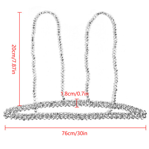 Trendy Hollows Silber PU Gürtel Mode Perlen Taille Kette 2