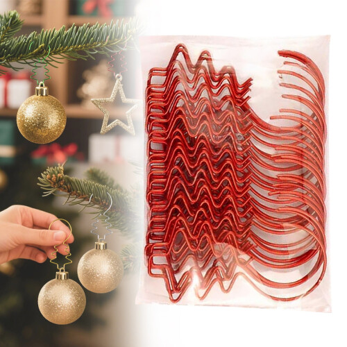 Pacote com 20 ganchos de metal de 2 polegadas para enfeites de Natal 1