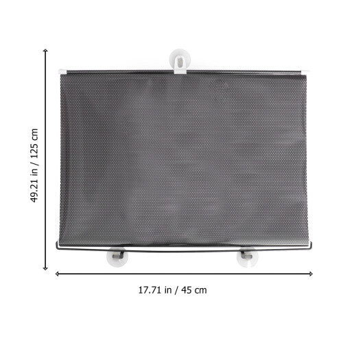 Μαύρο σκίαστρο παραθύρου με βεντούζα 45x125cm 1