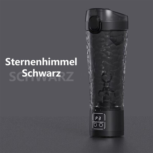 Automatic electric blender/protein shaker, 700ml, LCD display, adjustable gears, leak-proof and drop-proof, black 2