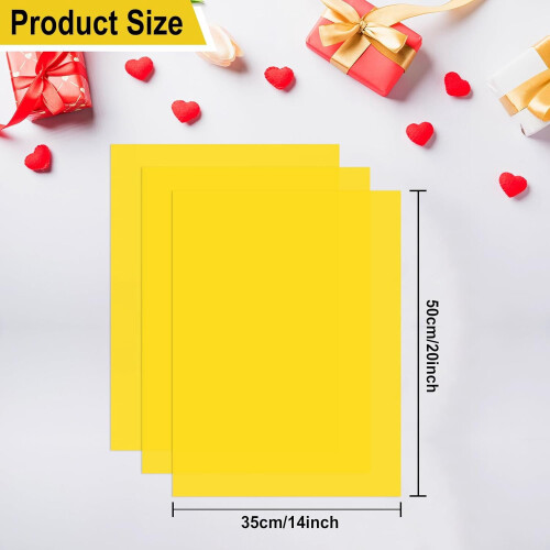 Papier de soie jaune 20 x 14 pouces, 100 feuilles 1