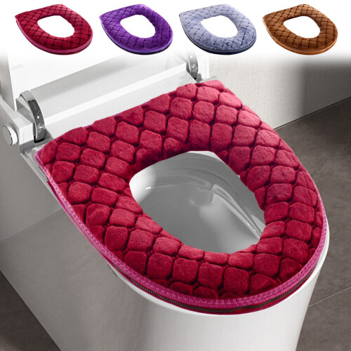 Blød, vaskbar toiletpude i polyester, 43x37 cm 1