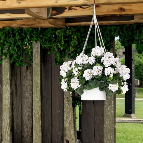 Kunstige røde pelargonier 30 cm 4-pak 2