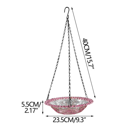 Outdoor Hanging Bird Feeder with Bath Tray for Backyard 1