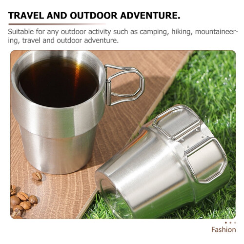 Titanium campingpan met opvouwbare beker, 2-delige set 2