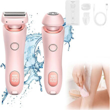 (Pinker) Bikini-Trimmer für Damen, elektrischer Rasierer für Damen, IPX7 wasserdicht, für Nass- und