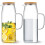 Pichet en verre borosilicate avec couvercle et anse, 1 L 2
