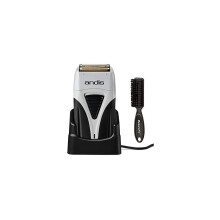 Andis Profoil Lithium Plus titanium foliescheerapparaat met BeauWis scheermesborstel