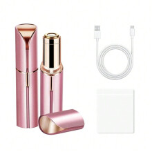 (Roségold – USB) Neuer elektrischer Epilierer zur Gesichtshaarentfernung, schmerzfrei für empfindlic