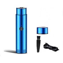 (Blau) Mini-Elektrorasierer, tragbar, IPX7 wasserdicht, kabellos, Taschenformat, Elektrorasierer für