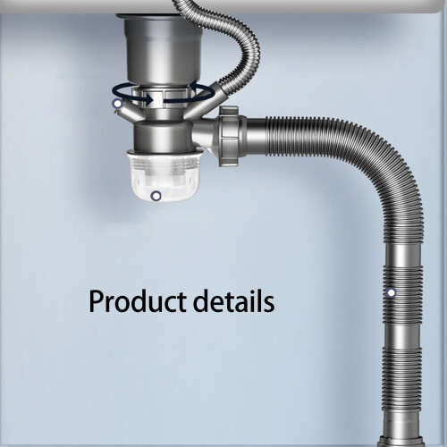 Anti Odor Sink Drain Pipe Kit Deodorant Filter Downspout-110 2