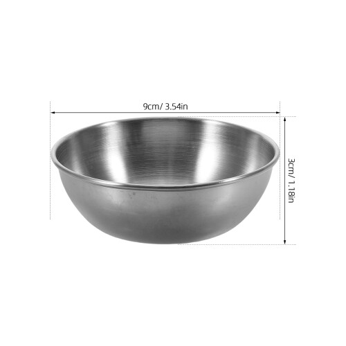 Ensemble de 6 bols de préparation en acier inoxydable argenté 1