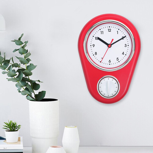 Space Saving Wall Clock Kitchen Countdown Timer Accurate-Yellow 2