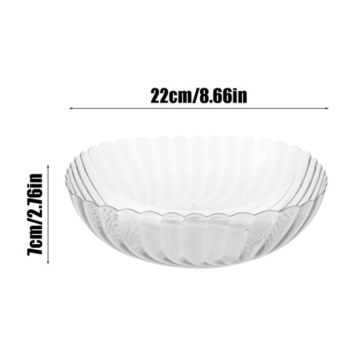 Clear Plastic Fruit Bowl Lightweight Stylish Design 1 Piece 2