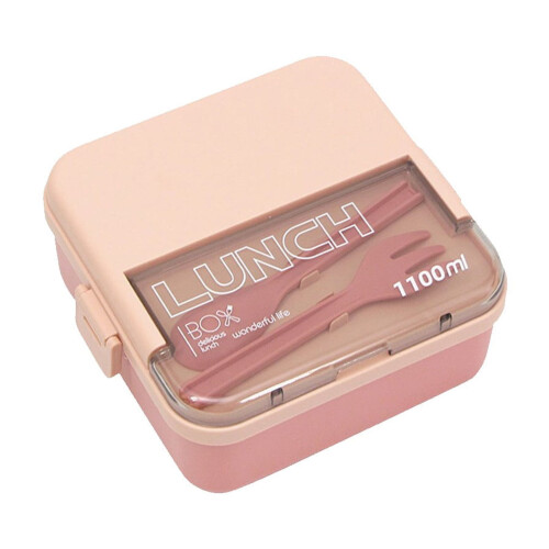 Bento Box with Utensils 2-Compartment Portable Lunch 1