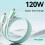 Modisches Typ-C-Kabel mit Farbverlauf, 120 W-USBTC grün 7