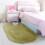 Blød oval bademåtte i memory foam – grøn, 63,5 x 35,5 cm 2