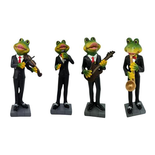 Statue de grenouilles, pièce décorative, petite Figurine-Chanter 1
