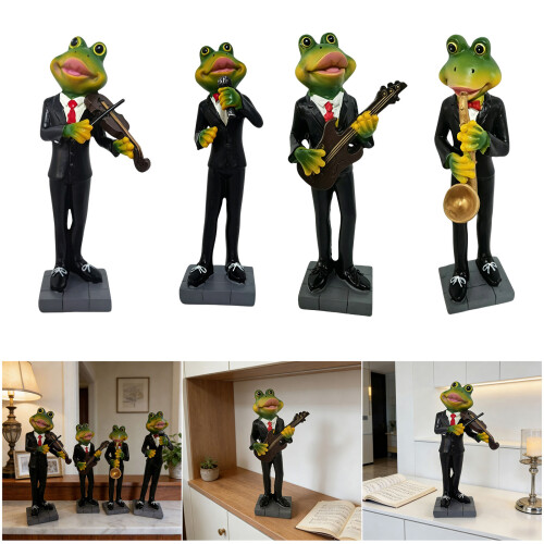 Statue de grenouilles, pièce décorative, petite Figurine-Chanter 2