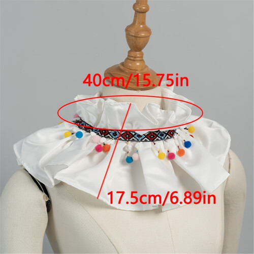 Faux col brodé, style bohème, collier détachable pour Costume 2