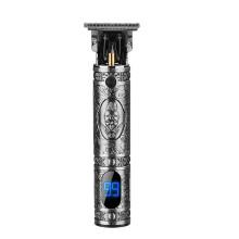 Professioneller Haartrimmer mit LCD-Display, wiederaufladbarer Barttrimmer für Herren, kabellos.
