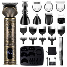 Surker Barttrimmer-Set Professioneller Haarschneider, Trimmer mit Nullspalt-T-Klingen-Trimmer, Elekt