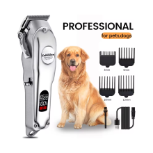 Professioneller Hundehaartrimmer, komplett aus Metall, wiederaufladbar, Katzenhaartrimmer