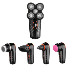 5-in-1 wasserdichter elektrischer Rasierer, Haarschneider, Gesichtsreiniger, Nasenhaartrimmer, Fußha